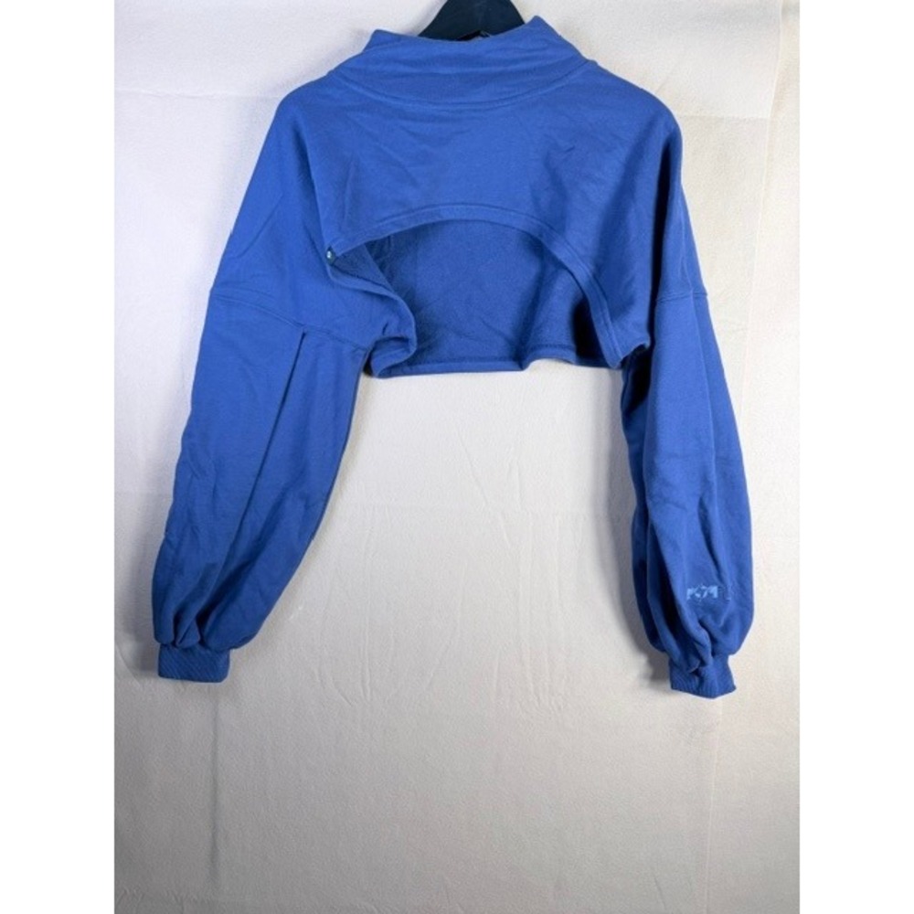 Popflex S/M Blue Cropped Shrug Sweatshirt Bolero Balloon Sleeve So Magical